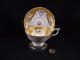 Coalport Floral Tea Cup And Saucer With Gold Overlay 7126/a Yellowithorange