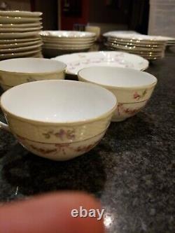 C. 1900 Antique Bernard Bloch Eichwald Floral Porcelain Plates Bowls Tea Cups +