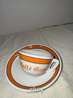 Caffe' Greco original tea cup and saucer from Rome Italy