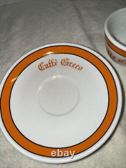 Caffe' Greco original tea cup and saucer from Rome Italy