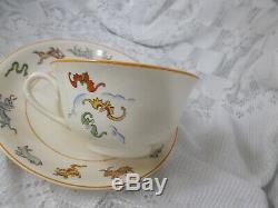 Canonsburg 1929 GENEVIEVE WIMSATT Tea Leaf Fortune Telling Cup / Saucer RARE