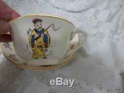 Canonsburg 1929 GENEVIEVE WIMSATT Tea Leaf Fortune Telling Cup / Saucer RARE