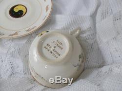 Canonsburg 1929 GENEVIEVE WIMSATT Tea Leaf Fortune Telling Cup / Saucer RARE