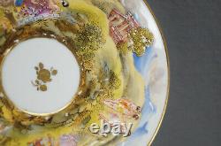 Capodimonte Style Late 19th Century European Hand Painted Tea Cup & Saucer
