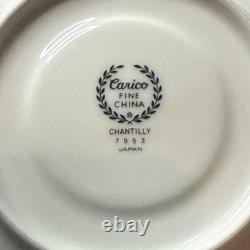 Carico Chantilly Cup & Saucer 7953.9 Cups 7 Saucer Set Made In Japan NOS