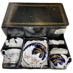 Casati ARAMCO IMPORTSFine Porcelain 10 pc Tea Cup and Saucer Set /Box #1233-TS12