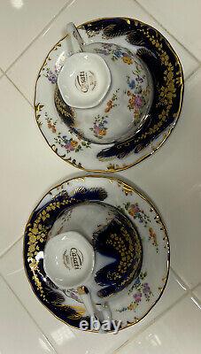Casati ARAMCO IMPORTSFine Porcelain 10 pc Tea Cup and Saucer Set /Box #1233-TS12