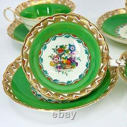 Cauldon Arts & Crafts Movement Tea Cups & Saucers Set of 6