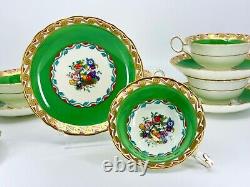 Cauldon Arts & Crafts Movement Tea Cups & Saucers Set of 6