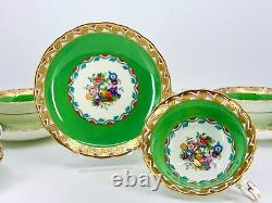 Cauldon Arts & Crafts Movement Tea Cups & Saucers Set of 6