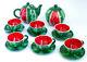 Ceramic Tea Set Six Persons Teapot Cups Saucers Sugar Bowl Handmade Watermelon