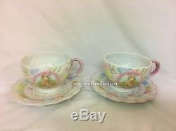 Cherished Teddies Marie Porcelain Tea Pot, 2 Tea Cup & Saucers Sugar & Creamer