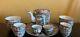 Chinese Export Rose Medallion Porcelain Teapot Set 8 Tea Cups Plus Bowls