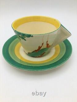 Clarice Cliff Bizarre Secrets Conical Tea Cup and Saucer Circa 1933