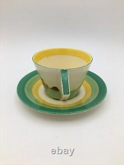 Clarice Cliff Bizarre Secrets Conical Tea Cup and Saucer Circa 1933