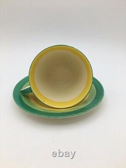 Clarice Cliff Bizarre Secrets Conical Tea Cup and Saucer Circa 1933