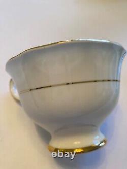 Coal Port England c1840 Teacup & Saucer Hand painted cobalt blue, Gold trim whit