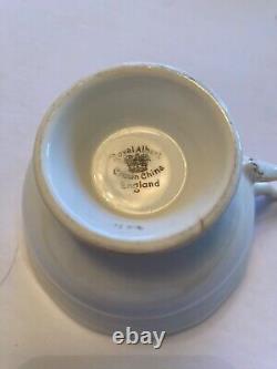 Coal Port England c1840 Teacup & Saucer Hand painted cobalt blue, Gold trim whit