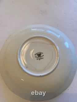 Coal Port England c1840 Teacup & Saucer Hand painted cobalt blue, Gold trim whit