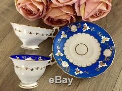 Coalport Adelaide Tea Set Blue Duck Spout Teapot Tea Coffee Cups Saucers 6810