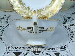 Coalport Antique 1840's Ornate Gold Gilt Wide Mouth Tea Cup And Saucer