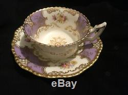 Coalport Batwing Lilac Tea Cup And Saucer (no 2) No Crazing, Chip Or Dicolour