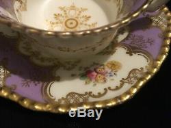 Coalport Batwing Lilac Tea Cup And Saucer (no 2) No Crazing, Chip Or Dicolour