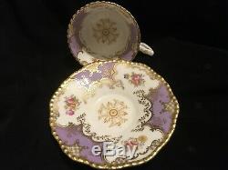 Coalport Batwing Lilac Tea Cup And Saucer (no 2) No Crazing, Chip Or Dicolour