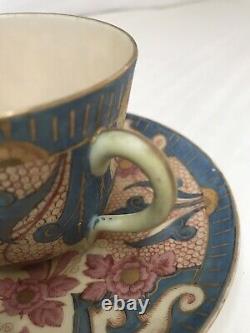 Collectable Antique Staffordshire Teacup and Saucer Bone China