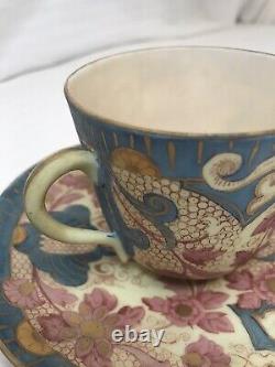 Collectable Antique Staffordshire Teacup and Saucer Bone China