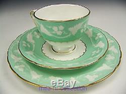 Crown Derby Pate Sur Pate Kendal Rose Medallion Trio Tea Cup Saucer Plate Signed