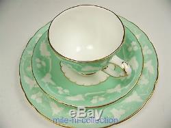 Crown Derby Pate Sur Pate Kendal Rose Medallion Trio Tea Cup Saucer Plate Signed