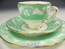 Crown Derby Pate Sur Pate Kendal Rose Medallion Trio Tea Cup Saucer Plate Signed