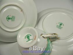 Crown Derby Pate Sur Pate Kendal Rose Medallion Trio Tea Cup Saucer Plate Signed