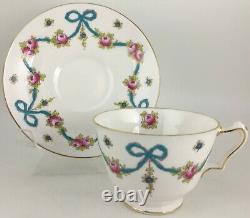 Crown Staffordshire Blue Bow Cup & saucer