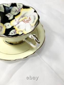 DW Paragon Teacup Saucer Geranium Chintz Painted Tea Cup