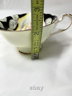 DW Paragon Teacup Saucer Geranium Chintz Painted Tea Cup