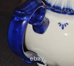 Delftware Holland Teapot & 3 Cups & Saucers