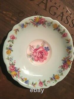 Double warrant Paragon tea cup and saucer with butterfly handle as its is