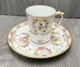 Dresden Handpainted Tea Cup & Saucer For S&g Gump Co. San Francisco Floral Gold