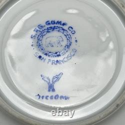 Dresden Handpainted Tea Cup & Saucer For S&G Gump Co. San Francisco Floral Gold