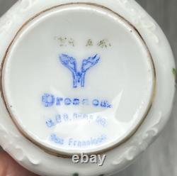 Dresden Handpainted Tea Cup & Saucer For S&G Gump Co. San Francisco Floral Gold