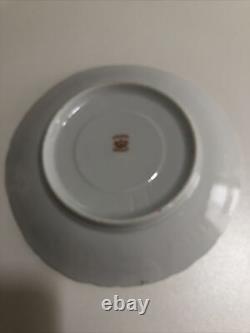 Dresden Porcelain Tea Cup and Saucer Unique Floral Designs With Gold Trims