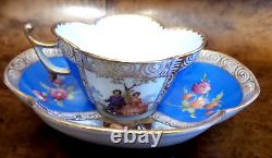 Dresen in Decadence Watteau Helena Wolfsohns Demitasse cup &saucer blue