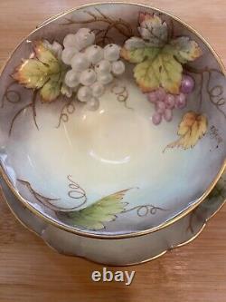EB Foley Shelley RARE Hand Painted Orchard Fruit Signed Artist Cup Teacup Saucer