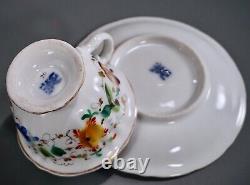 Early TPM Teacup Saucer Set Carl Tielsch Altwasser Antique German Porcelain Sile