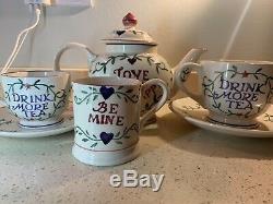 Emma Bridgewater Past Times Tea Pot Ever Thine Mug, 1pt Cup &Saucer, Cup Saucer