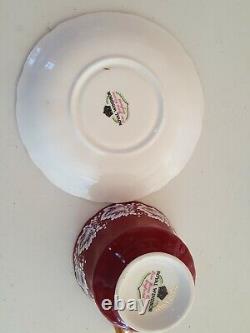 England Bone China Teacup and Saucer Sets Lot (7)