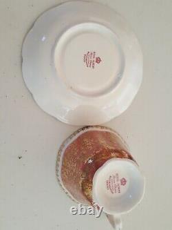 England Bone China Teacup and Saucer Sets Lot (7)