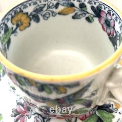 English Ashworth Bros Staffordshire Hanley Flying Bird Tea Cups Saucers Set of 8